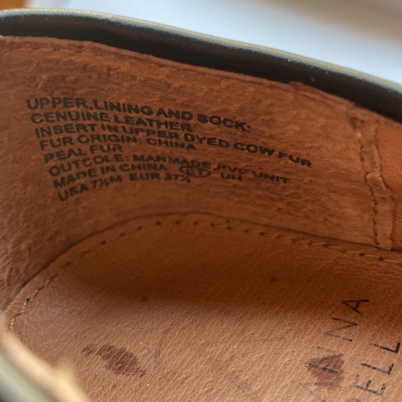 Adrianna Papell Lennox Calf Hair Chevron Pointed Toe Loafers Leather 7.5 37.5 - Picture 8 of 8